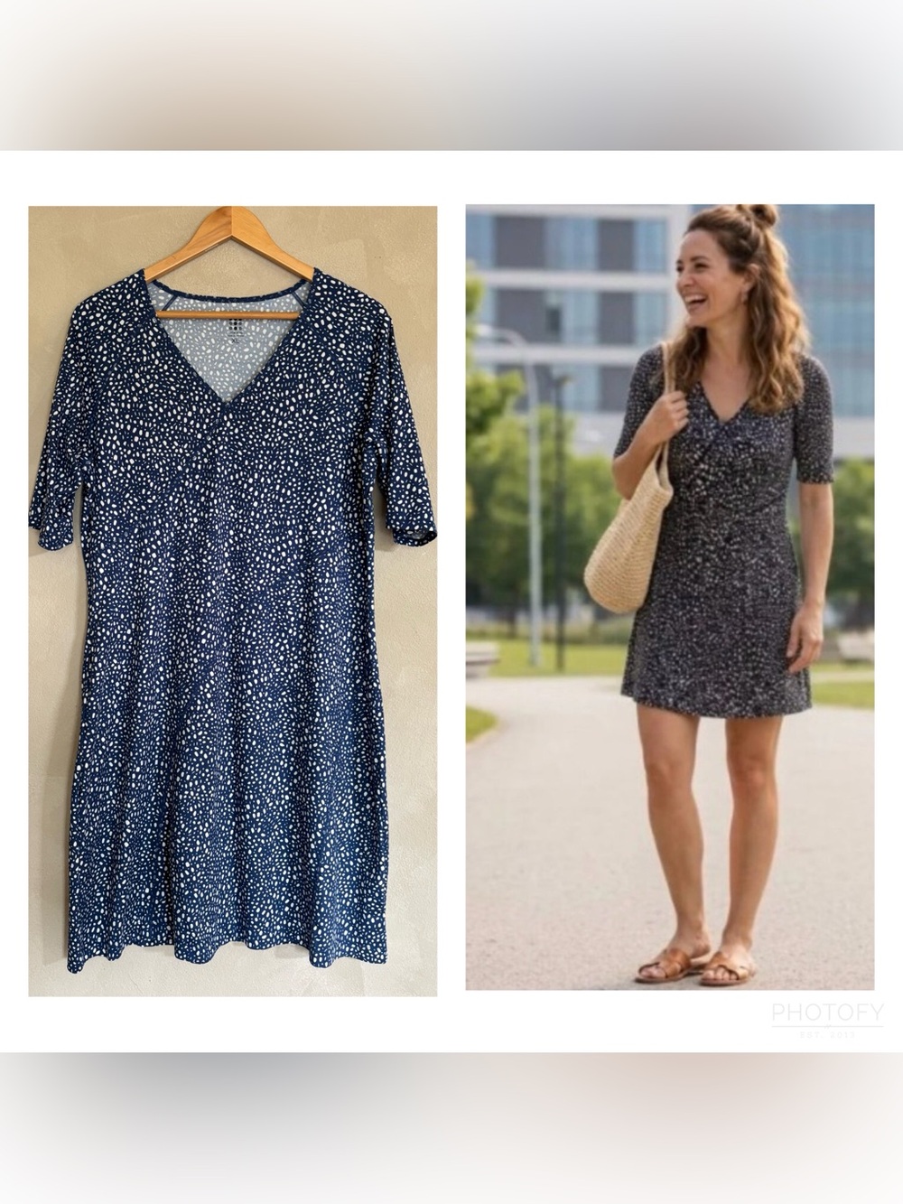 Title Nine Sayonara cafe sleeve spiral seam dress